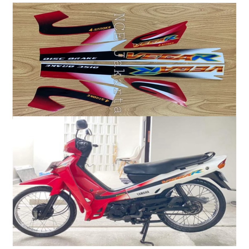 Jual STIKER STRIPING MOTOR VEGA R 2003 MERAH PUTIH | Shopee Indonesia