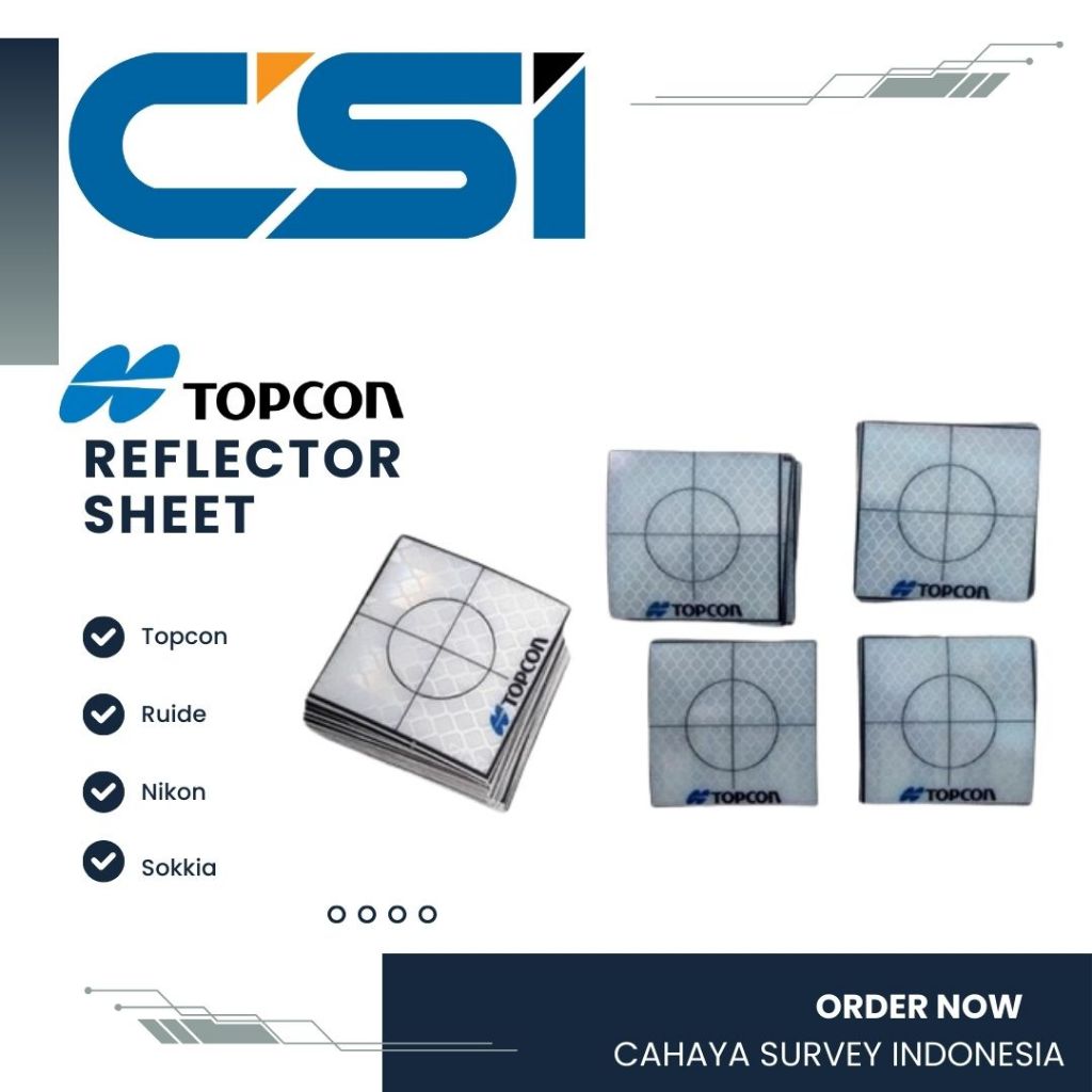 Jual Reflector Sheet Reflective Tape Prisma Target Topcon 4x4cm ...
