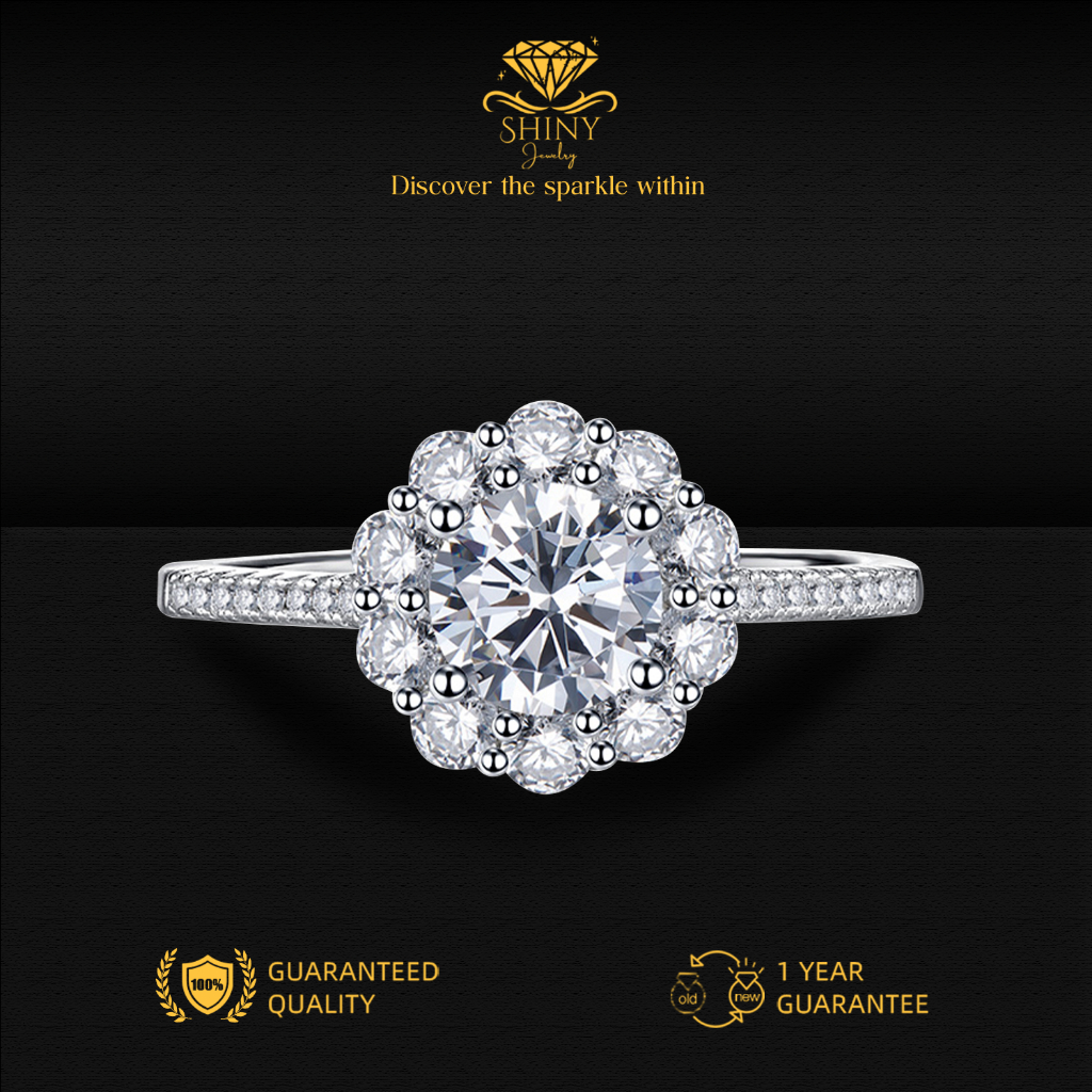 Jual Cincin Couple Sunflower Round Ring Tunangan Nikah Kawin wedding ...