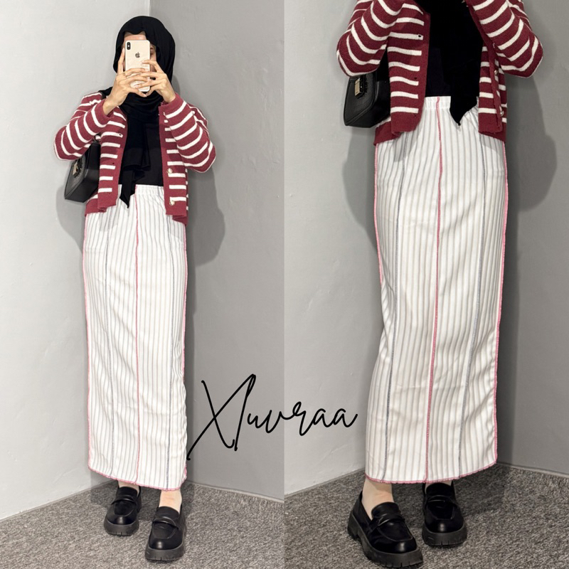 Jual Rok Span Knit Hornet Jumbo Rainbow Alice Rok Wanita Terbaru Melar ...