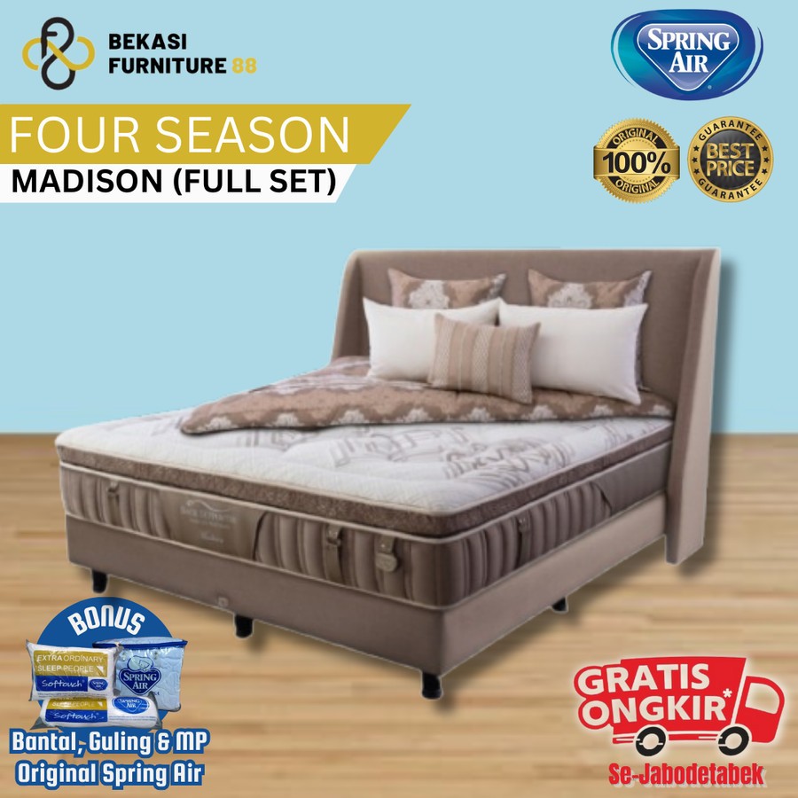 Jual FULL SET Kasur Spring Air Spring Bed Four Seasons MADISON | Shopee ...