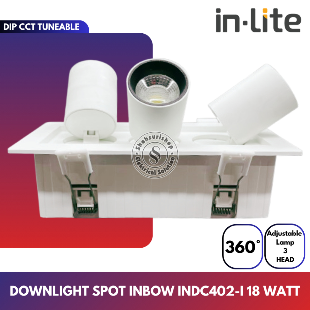 Jual IN-LITE LAMPU DOWNLIGHT SPOT INBOW INDC402-I 18 WATT 3 WARNA CCT ...