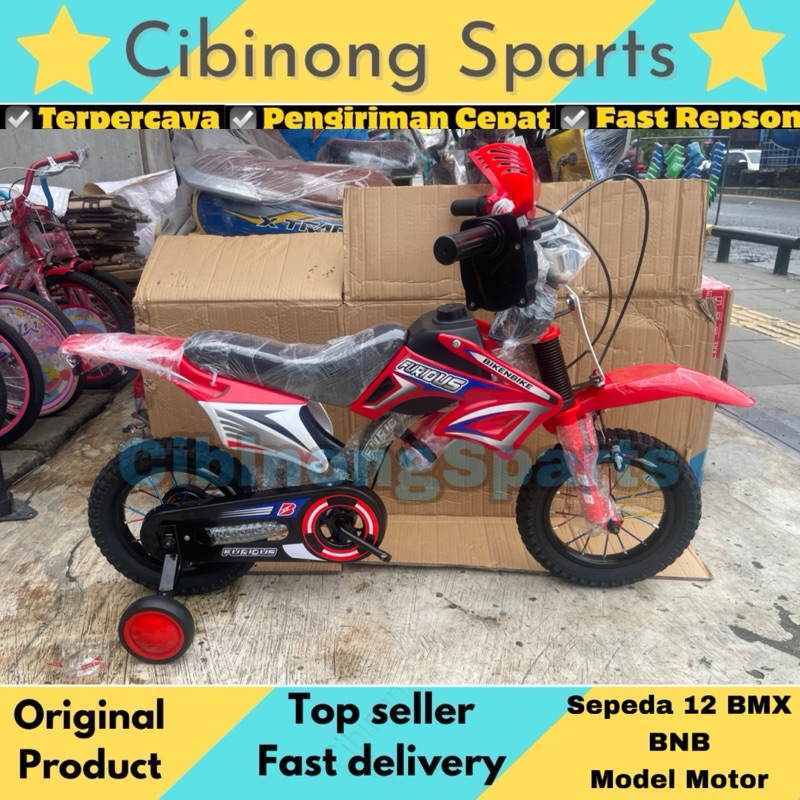 Jual Sepeda Anak 12 BMX BNB Trail GP Furious Model Motor Cross New ...