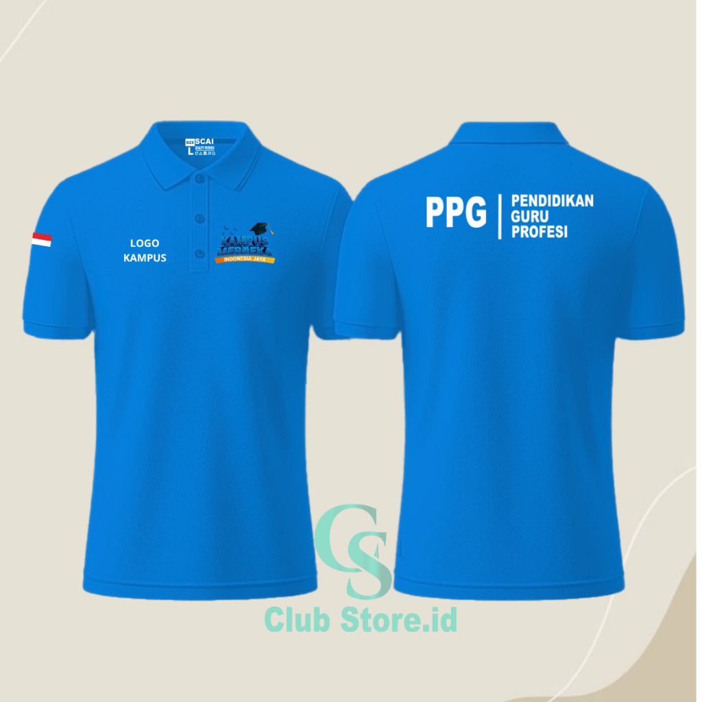 Jual Baju Kaos Polo Shirt Lengan Pendek PPG Seragam Guru Poloshirt