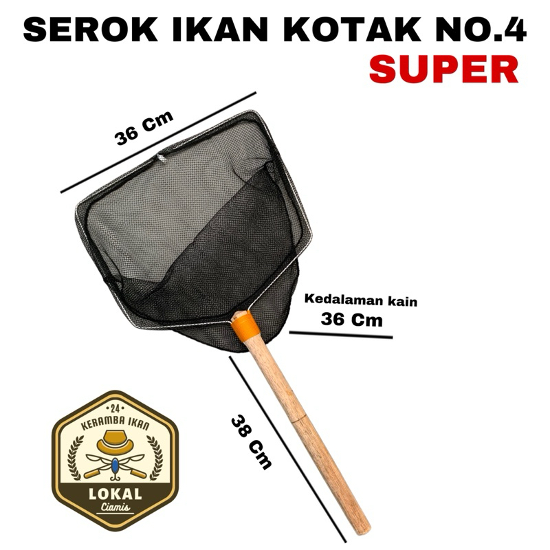 Jual Serokan Ikan Seser kotak NO.4 SUPER Tanggok Ikan lele mujaer dll ...