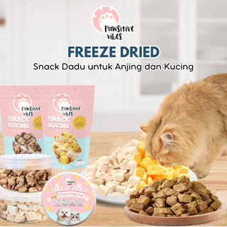 Freeze Dried Chicken Cubes & Egg Yolk - Snack Dada Ayam dan Kuning Telur Kering  Dadu Cemilan Anjing Kucing Hamster Sugar Glider - Snack Cemilan Sehat dan Lezat Untuk Anabul - Makanan Hewan Peliharaan - Freeze Dried Snack for Pet Cat Dog
