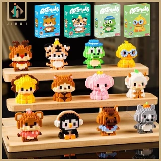 JIHUI Mainan Balok Susun Anak Edukatif Untuk Anak Mini Toys Model Kartun Mini DIY Block Kartun Toy