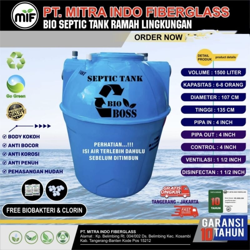 Jual septic tank 1500 liter bio boss | Shopee Indonesia