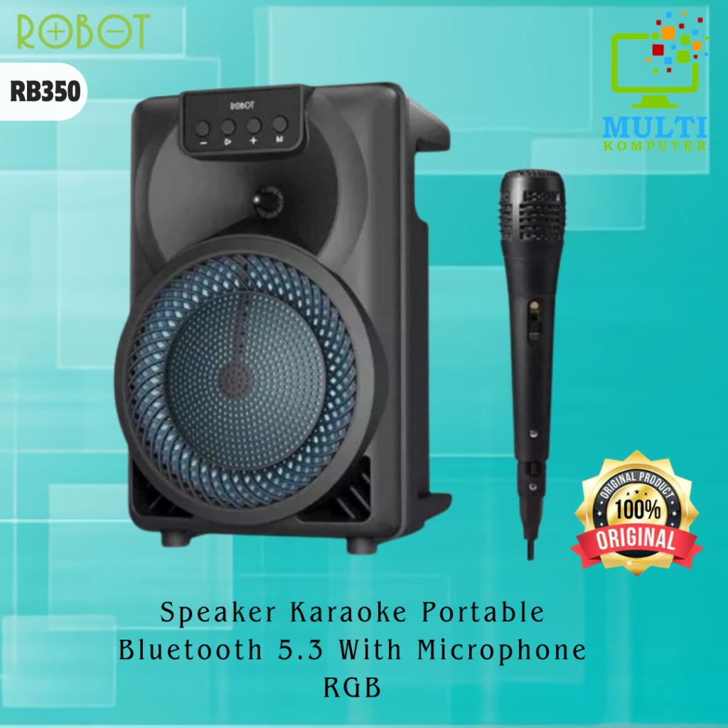 Jual Speaker Robot RB350 Karaoke Portable Bluetooth 5.3 With Microphone ...