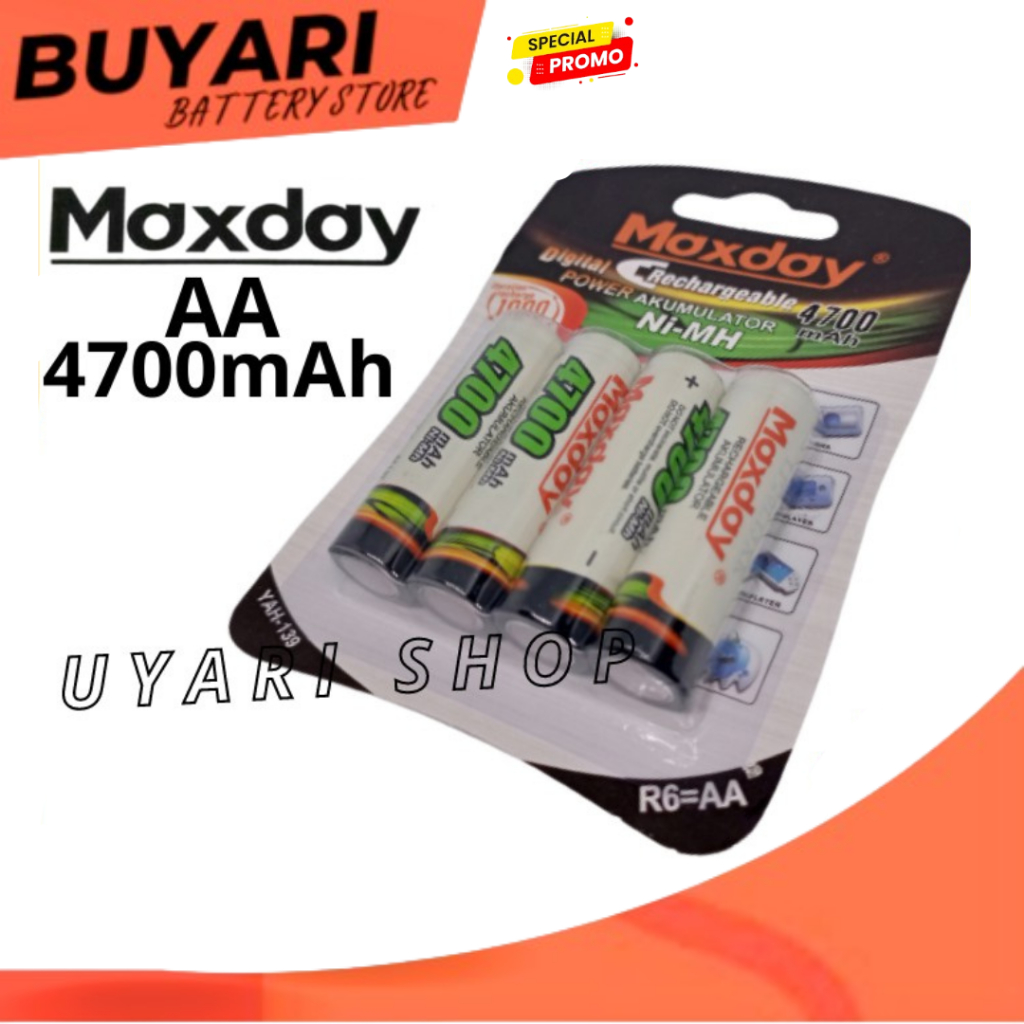 Jual ORIGINAL!! Baterai Cas Maxday AA Mobil Remot Tamiya Casan Batre ...