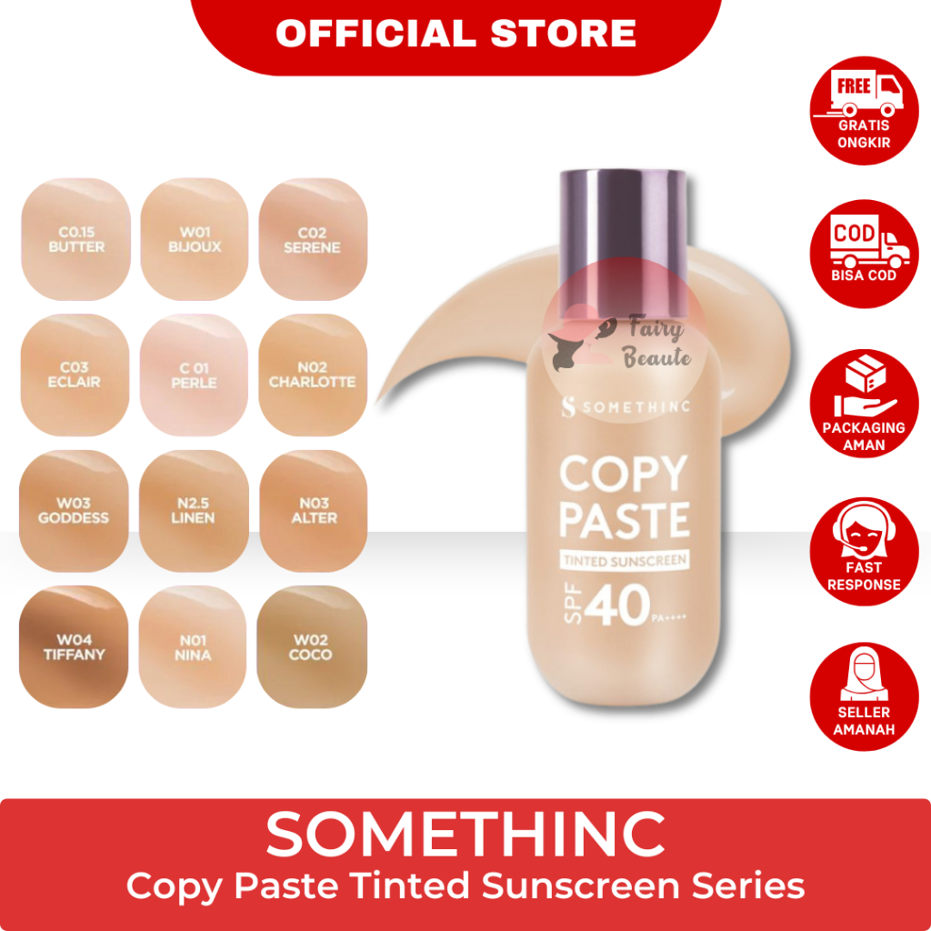 Jual SOMETHINC Copy Paste Tinted Sunscreen SPF 40 PA++++ Alas Bedak ...