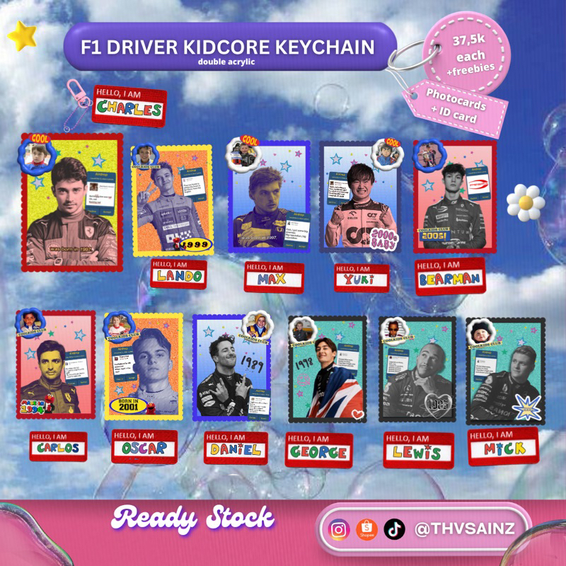 Jual F1 Driver Kidcore Keychain | Shopee Indonesia