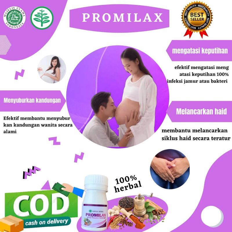 Jual PROMILAX 30 Kapsul, Asam Folat Untuk Program Hamil Pria Wanita ...