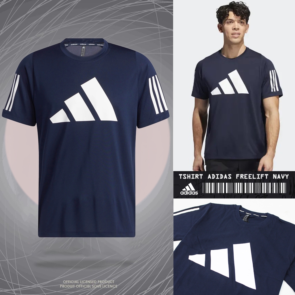 AdidasT-Shirt Freelift Black kaos ads pria lengan pendek hitam premium