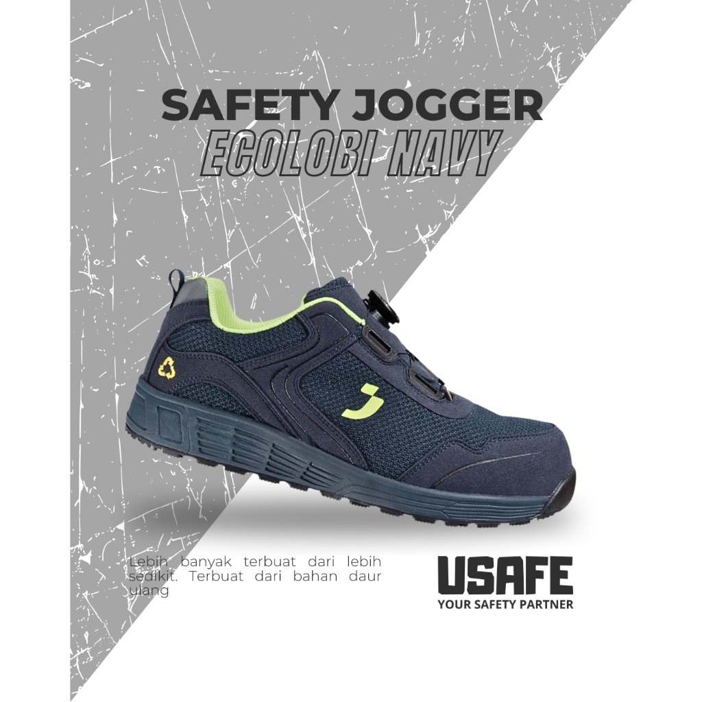 Jual Sepatu Safety Jogger ECOLOBI Navy S1P LOW TLS | Shopee Indonesia