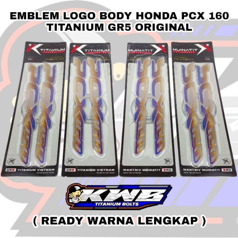 Jual Emblem logo body honda pcx 160 titanium gr5 original warna lengkap ...