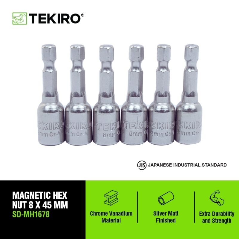Jual TEKIRO HEX NUT SET 6PCS/MATA BOR BAUT ROOPING MAGNET 8X45MM SET ...