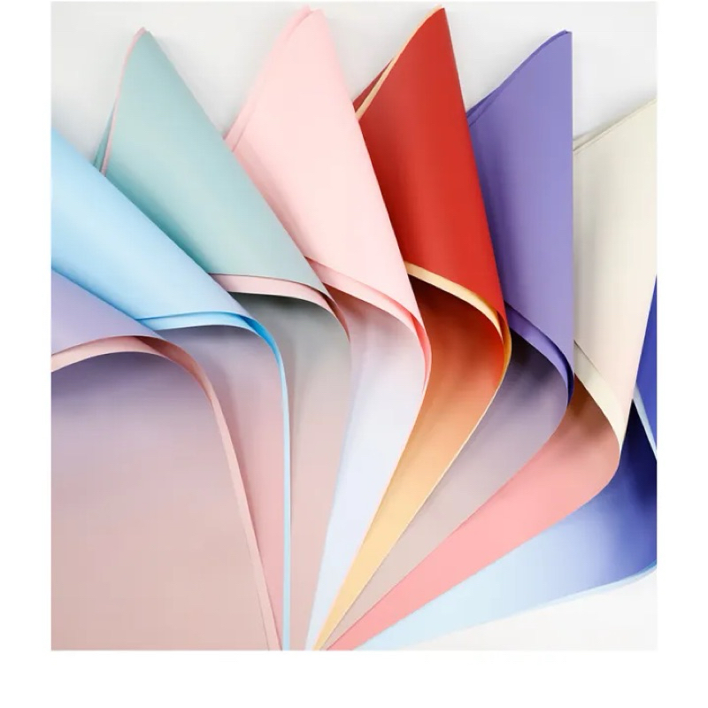 Jual [5 LEMBAR] Grosir Flower Wrapping Paper Varian Gradasi Bolak Balik ...