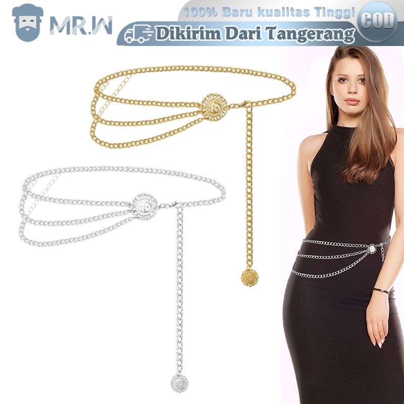 Jual Ikat Pinggang Rantai Wanita Layers Chain America Sabuk Rantai ...