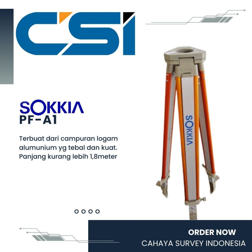 Jual Aluminium Tripod Theodolite Total Station SOKKIA PFA1 Original ...