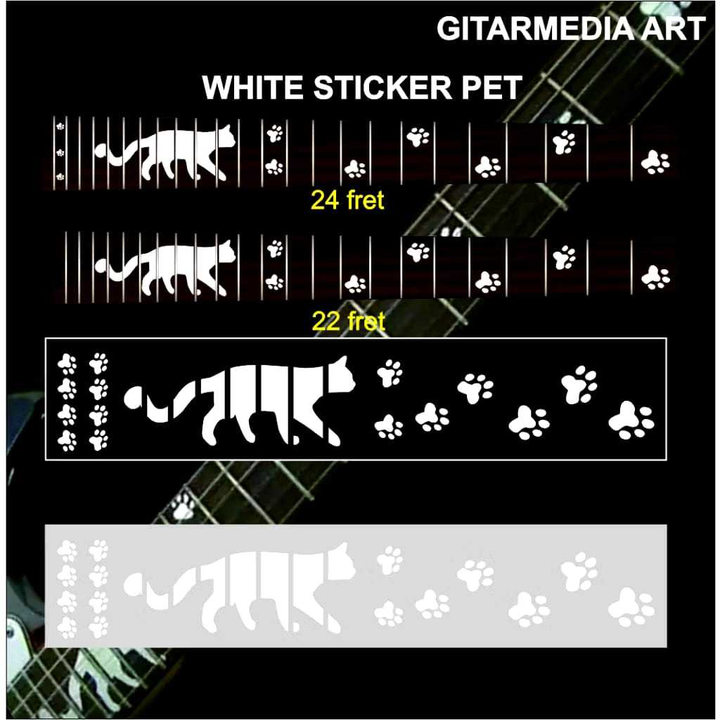Jual Sticker decal inlay stiker fretboard gitar cat lover sticker untuk ...