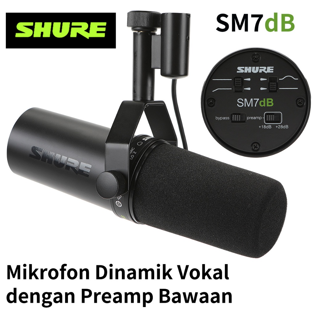 Jual shure/SM7dB Dynamic Vocal Microphone with Preamp Original,mic