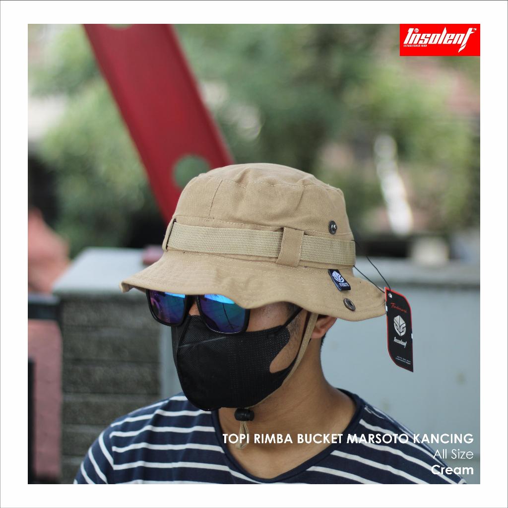 Jual Insolent - Topi Gunung Rimba Kancing Ranger Outdoor Kanvas Marsoto ...
