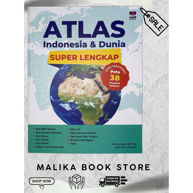 Jual ATLAS Indonesia & Dunia Super Lengkap | Peta 38 Provinsi Terbaru ...