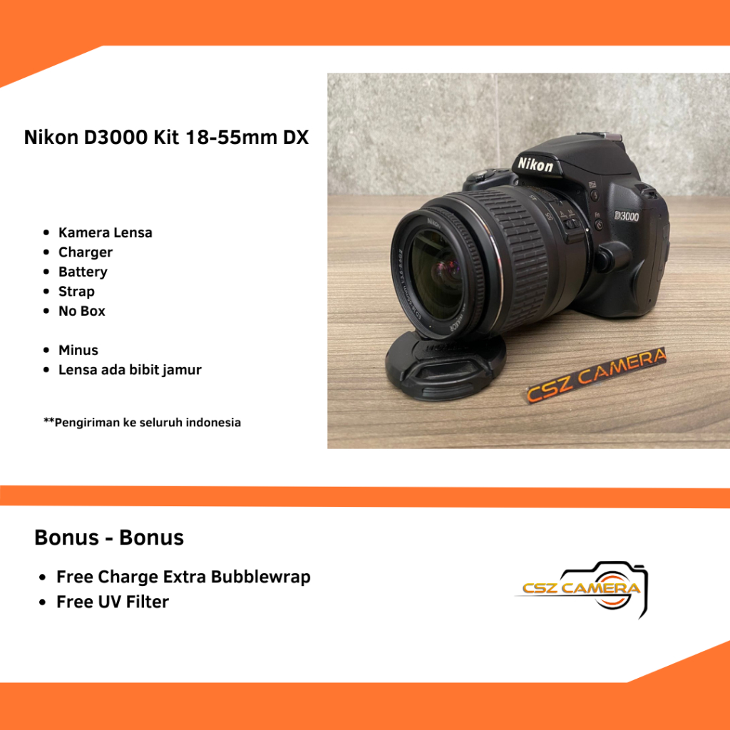 Jual Nikon D3000 Kit 18-55mm DX | Shopee Indonesia