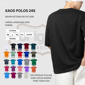 Tebal Kaos Polos Pria Wanita Lengan Pendek Semi Cotton 24s Premium Reguler Fit Dewasa Lembut