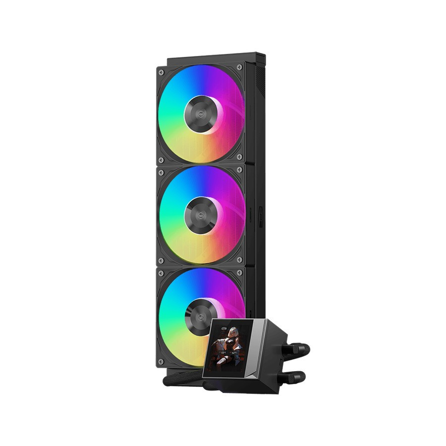Jual CPU Cooler - PCCOOLER DC360 PRO ARGB DISPLAY 360mm Liquid Cooler ...