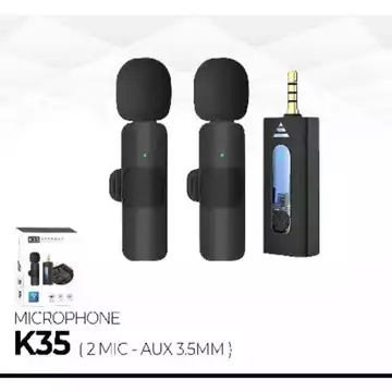 Clip On Microphone K35 Mic Clip Wireless Aux( Audio ) Mic Youtuber Blueto Model 2 Mic