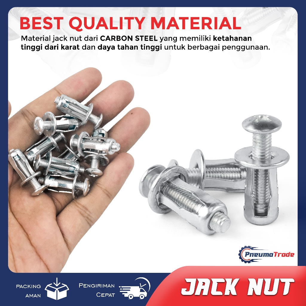 Jual Rivet Nut Jack Nut Sekrup Plat Rivet Metal Fiser Mur Baut M4 M5 M6 ...