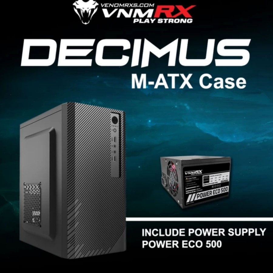 Jual Casing PC VenomRX Decimus mATX + PSU | Shopee Indonesia