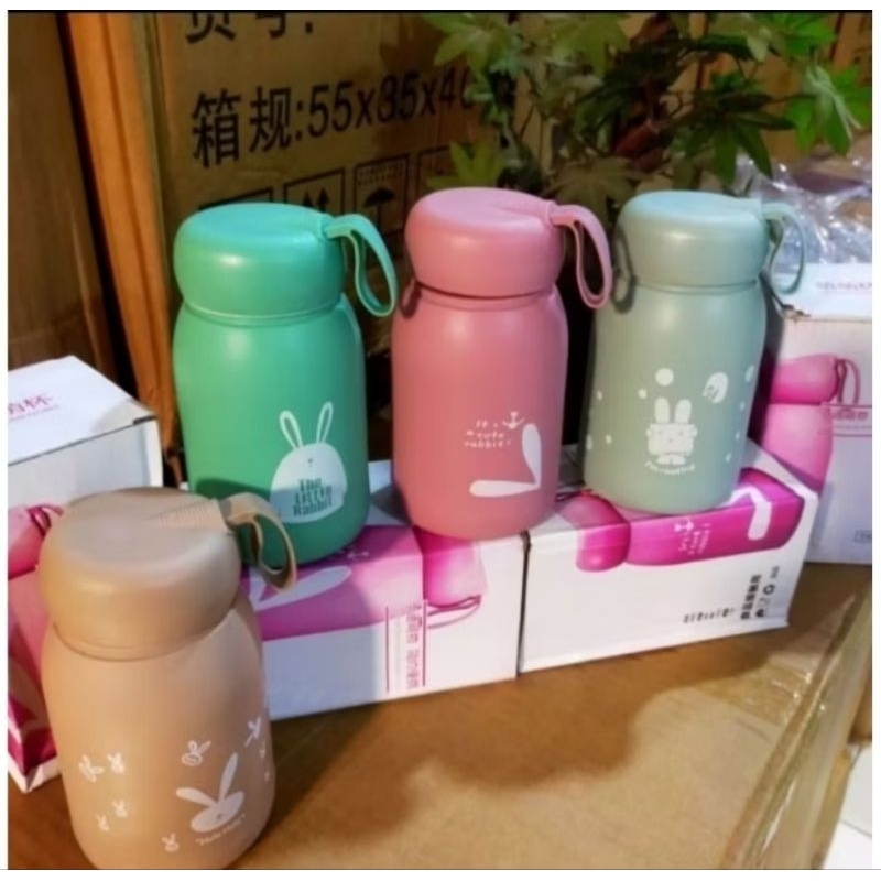 Jual Botol Minum Rabbit 330 ml Pakai Box / Souvenir Botol Minum ...