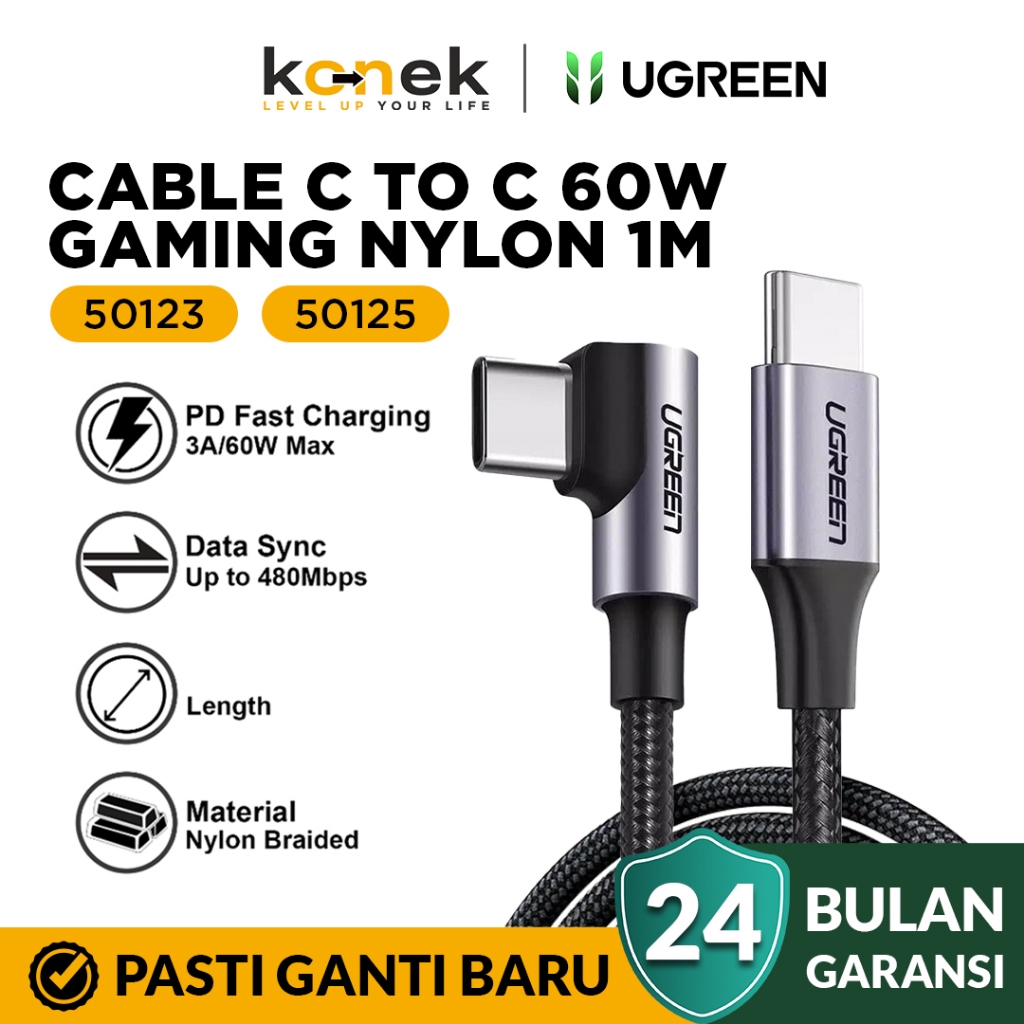 Jual UGREEN Kabel Data Gaming PD Type C to Type C Fast Charging 100W ...