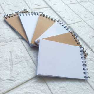 Jual Notes Buku Catatan Buku Spiral Kertas Putih Polos A7 Cover Tebal ...