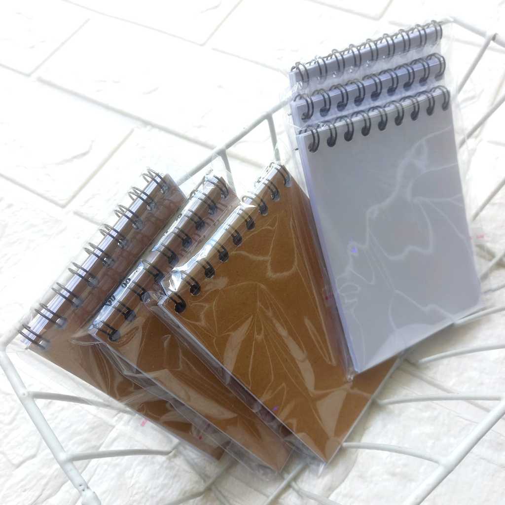 Jual Notes Buku Catatan Buku Spiral Kertas Putih Polos A7 Cover Tebal ...