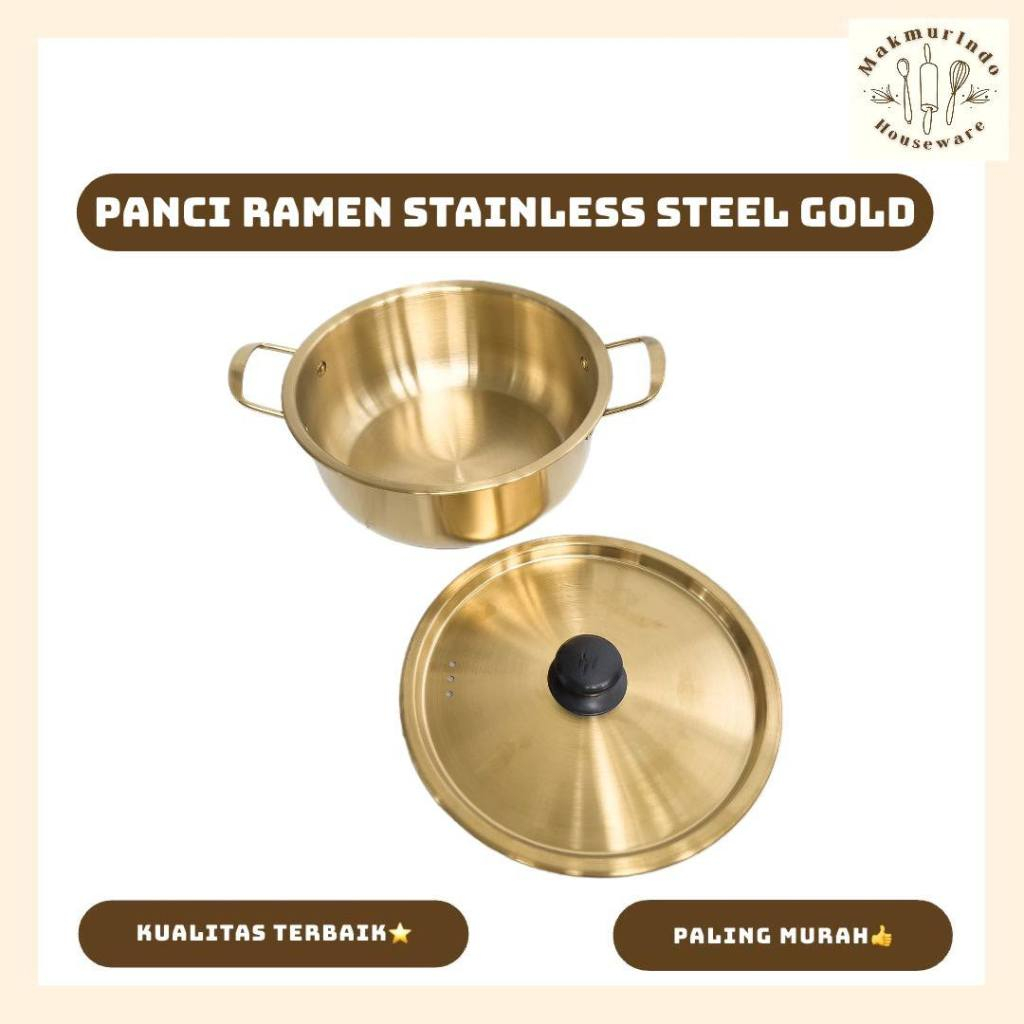 Jual Panci Ramen Ramyun Korea Stainless Gold 20 Cm - MAKMURINDO ...