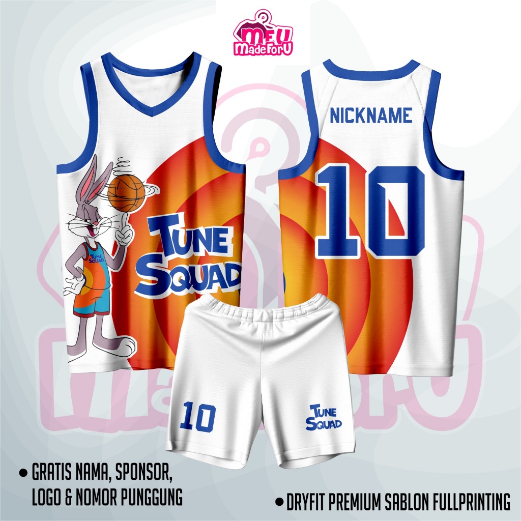 Maillot De Basketball Space Jam Tune Squad Bugs Bunny - Blanc, Licence