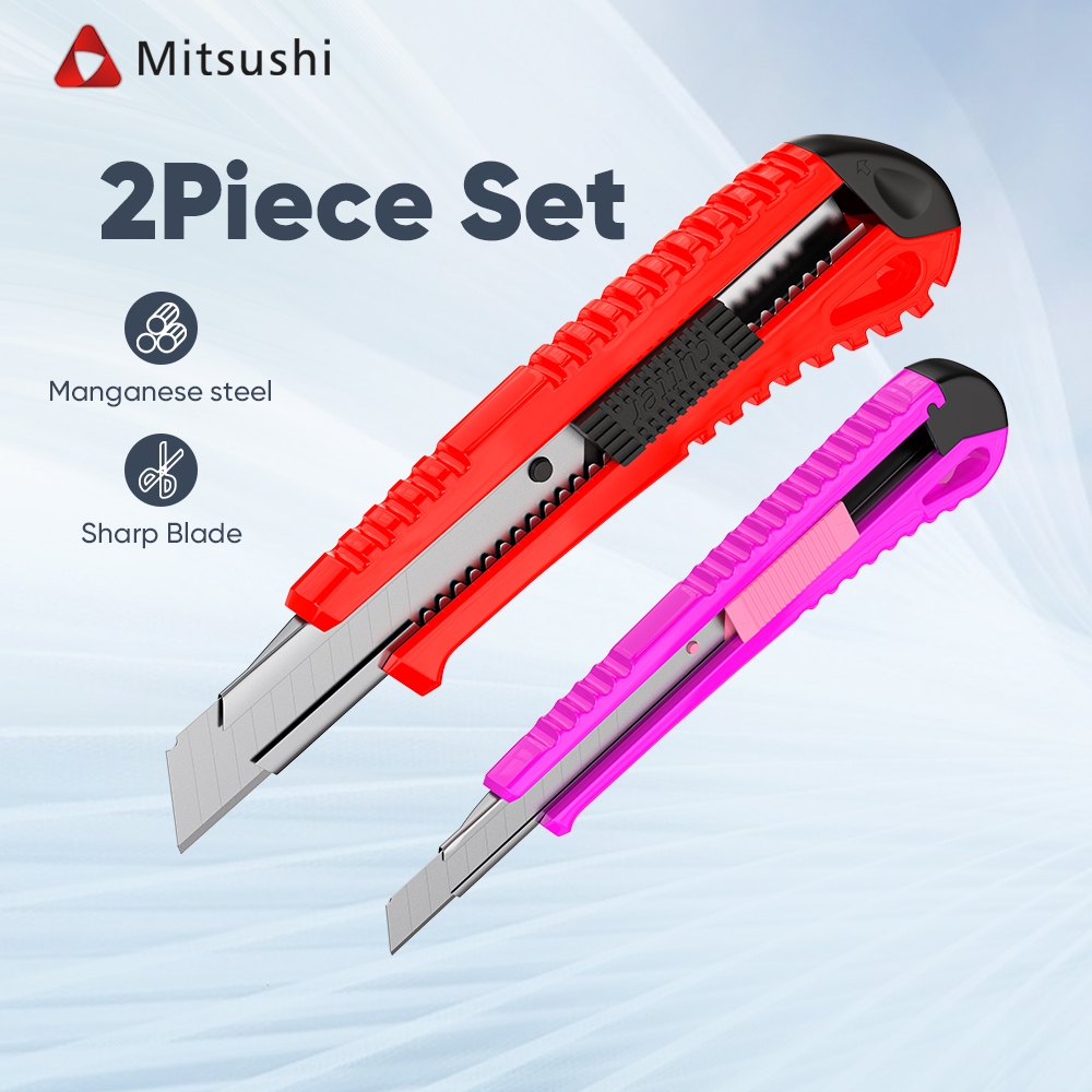Jual Mitsushi 2PCS Cutter Besar Kecil / Pisau Pemotong Auto-lock System ...