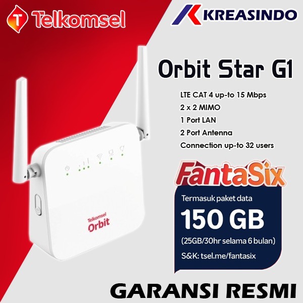Jual Telkomsel Orbit Star G1 HKM0130 / HKM-0130 Modem Wifi 4G Bonus ...