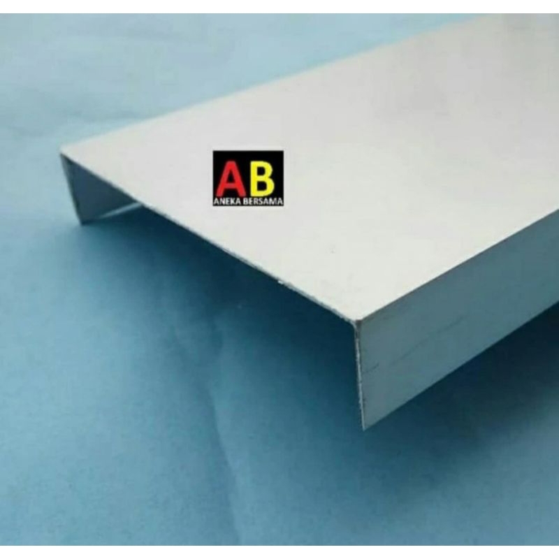 Jual Lis U Aluminium 2cm x 10cm x 2cm Silver Panjang 99.5cm | Shopee ...
