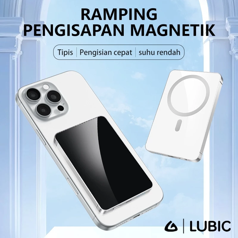 LUBIC Powerbank Wireless Magsafe PD20W Fast Charging Wireless Powerbank