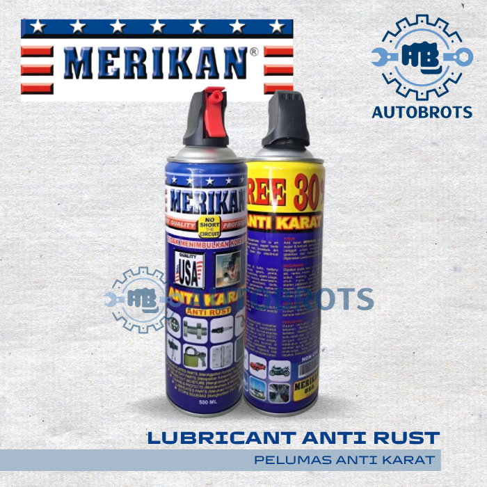 Jual MERIKAN Pelumas Anti Karat 500ml / Lubricant Spray 500ml | Shopee ...