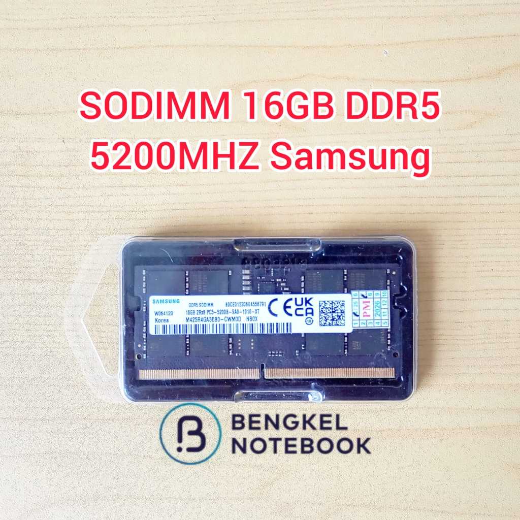 Jual SODIMM RAM Memory Laptop 16GB DDR5 PC5-5200 5200Mhz Samsung