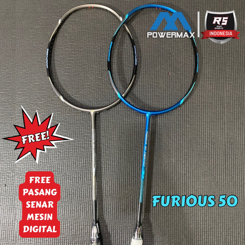 Jual Raket POWERMAX FURIOUS 50 33LBS Power Max Raket Badminton Original ...