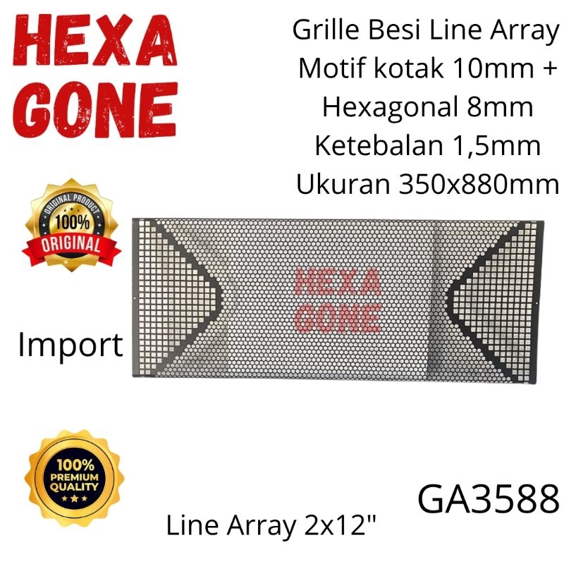 Jual Grille ram speaker line array besi import 2x12