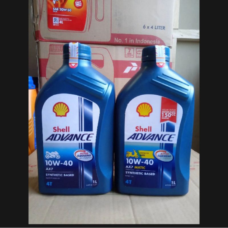 Jual Shell Advance 10W-40 AX7 Matic Synthetic Based Cleansing Fluid ...