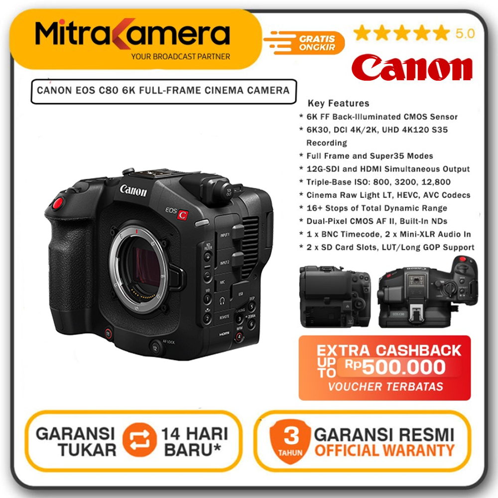 Jual Canon EOS C80 6K Full-Frame Cinema Camera | Shopee Indonesia